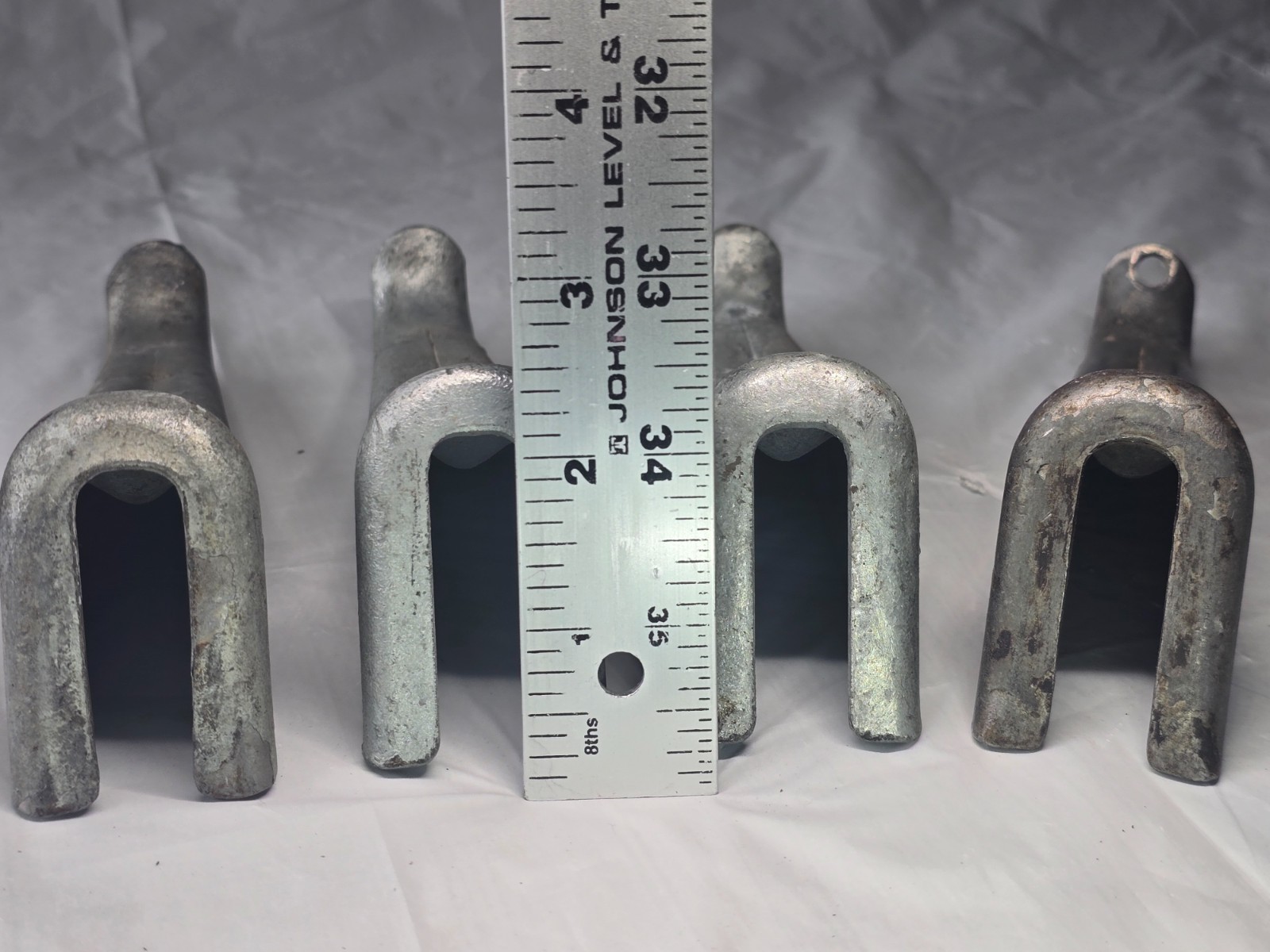 Vintage 4 Detachable Telephone Pole Steel Climbing Steps