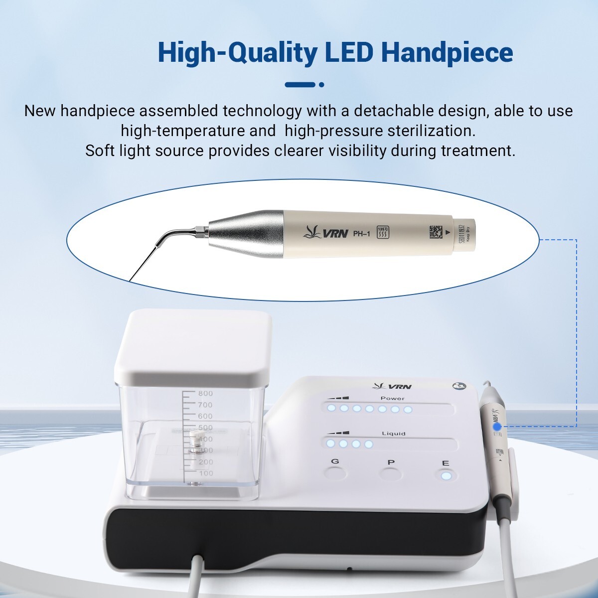 LED Dental Ultrasonic Piezo Scaler Handpiece Bottles Fit EMS Cavitron Woodpecker