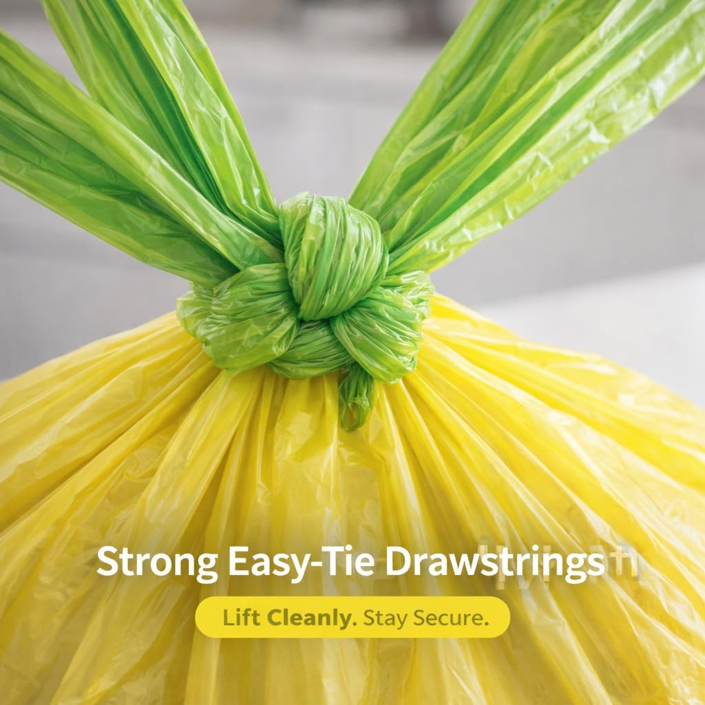 Etsus 13 Gallon Biodegradable Trash Bags Drawstring 75 Count 1.4 Mil Thick