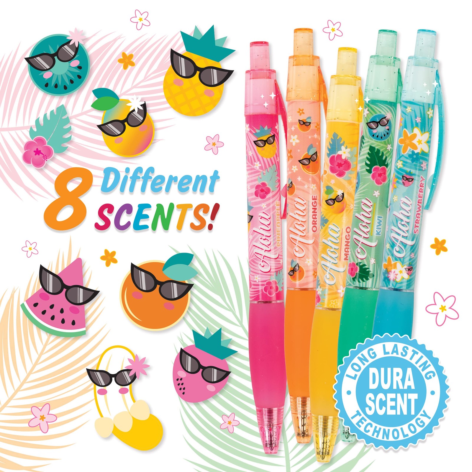 Glitter Gel Smens (Aloha Unicorn) – 8 Count (Pack of 1), Aloha (8 Count)