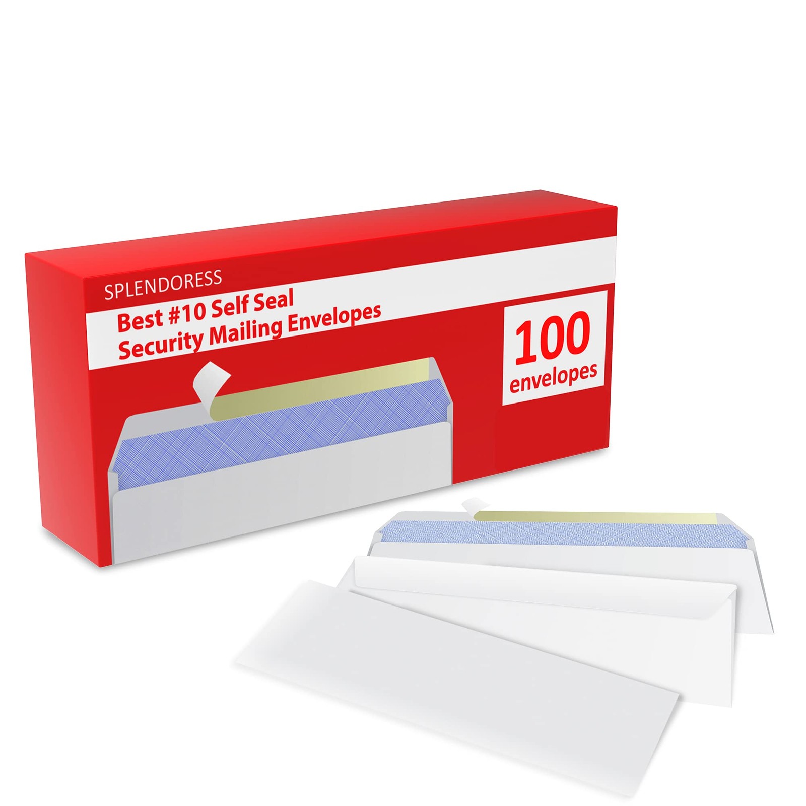 #10 Envelopes Letter Size Self Seal | 100 Business Mailing Security Peel and …