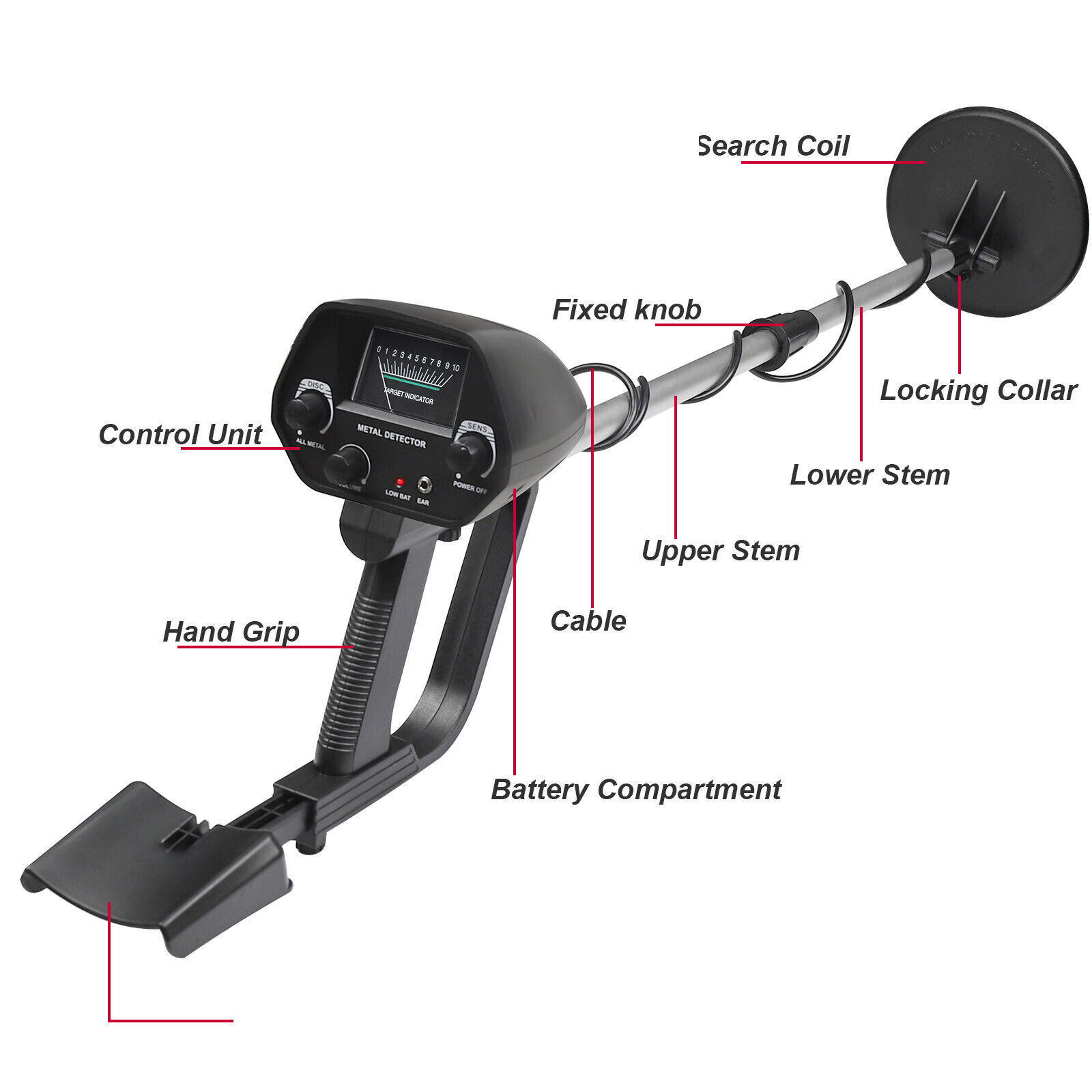Deep Ground Metal Detector For Adults Underwater Beach Yard Waterproof Seeker US
