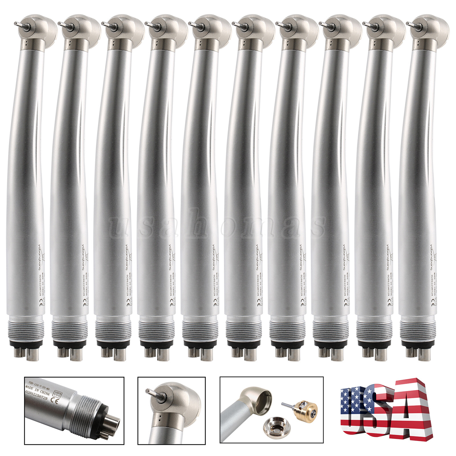 10* Yabangbang Dental High Speed Handpiece Push Turbine 4 Holes Fit NSK Pana Max