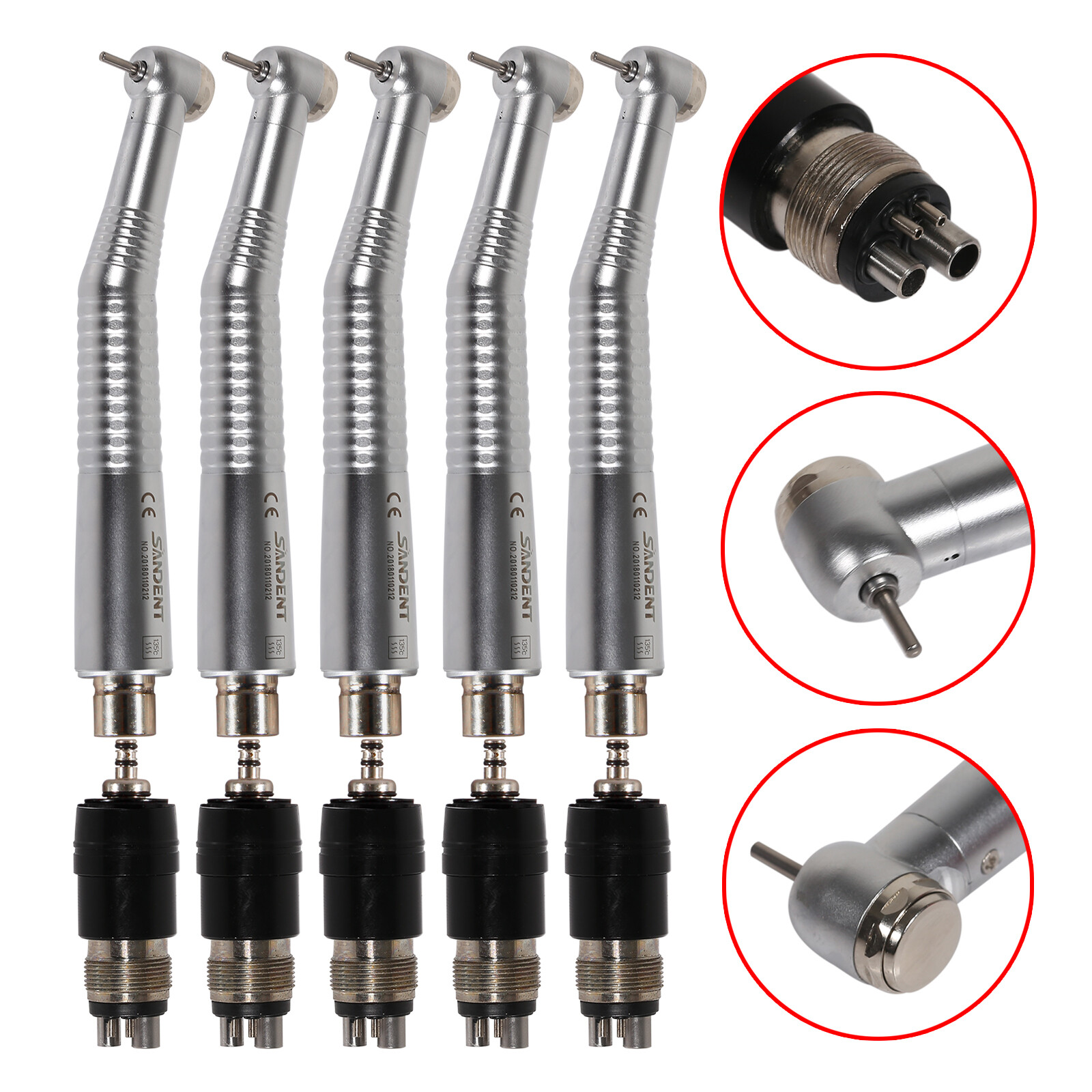 mini Small Head NSK Style Dental High Speed Handpiece 4Hole Quick Coupler RUIXIN