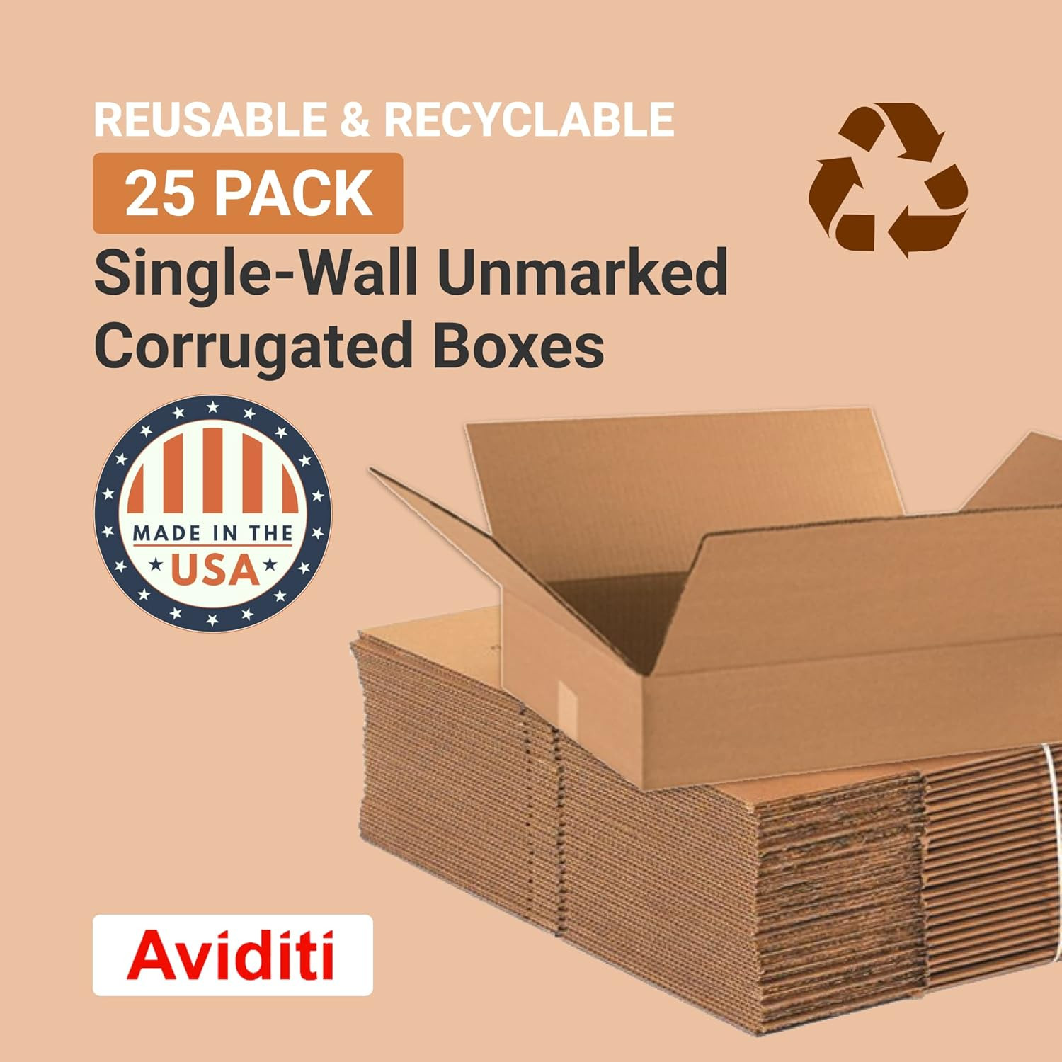 18 X 14 X 4 Corrugated Cardboard Boxes, Flat 18″L X 14″W X 4″H, Pack of 25 | Shi