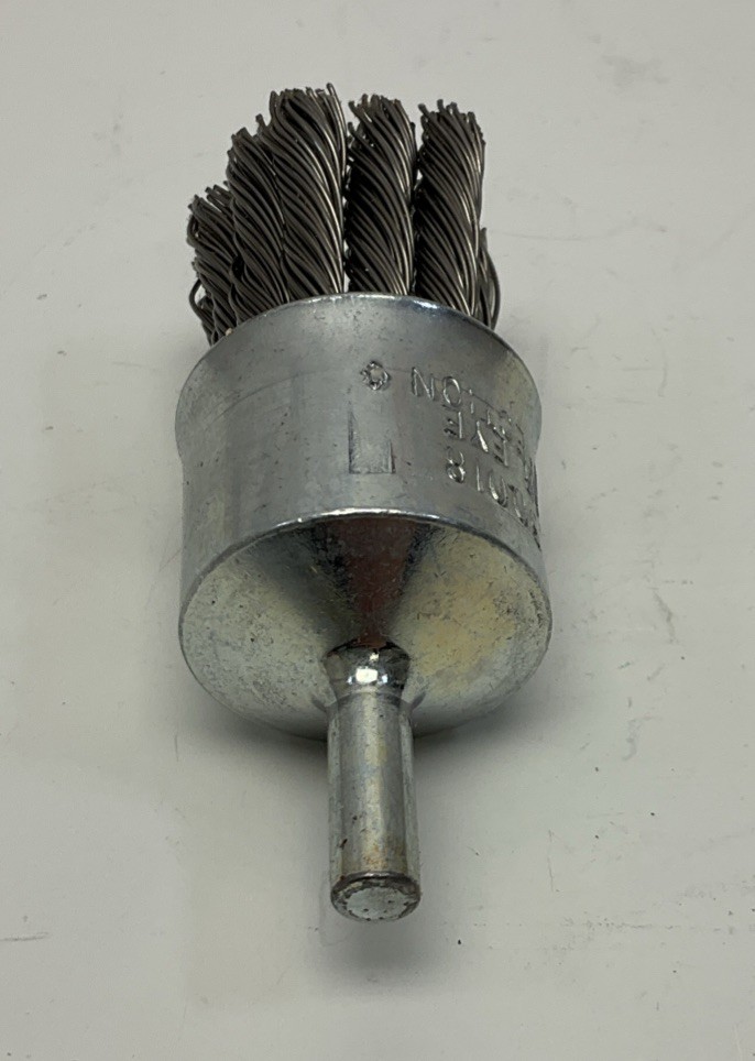 OSBORN Steel Bristle Knotted End Brush 1″ RUFTUF .020 Wire 1/4″ Stem – (RE201)