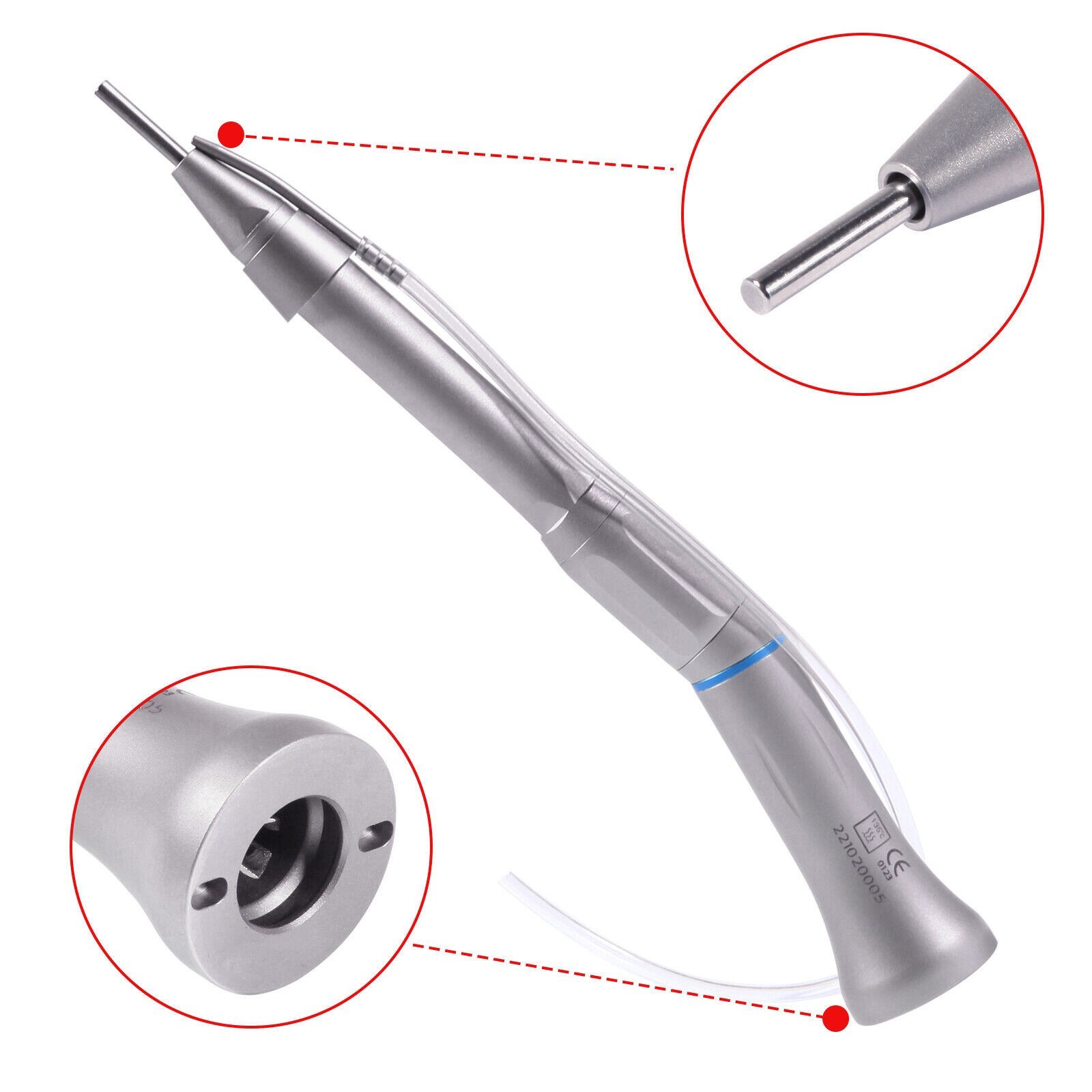 Dental Surgical 20° Degree Straight Head 1:1 Direct Drive Operation Handpiece US
