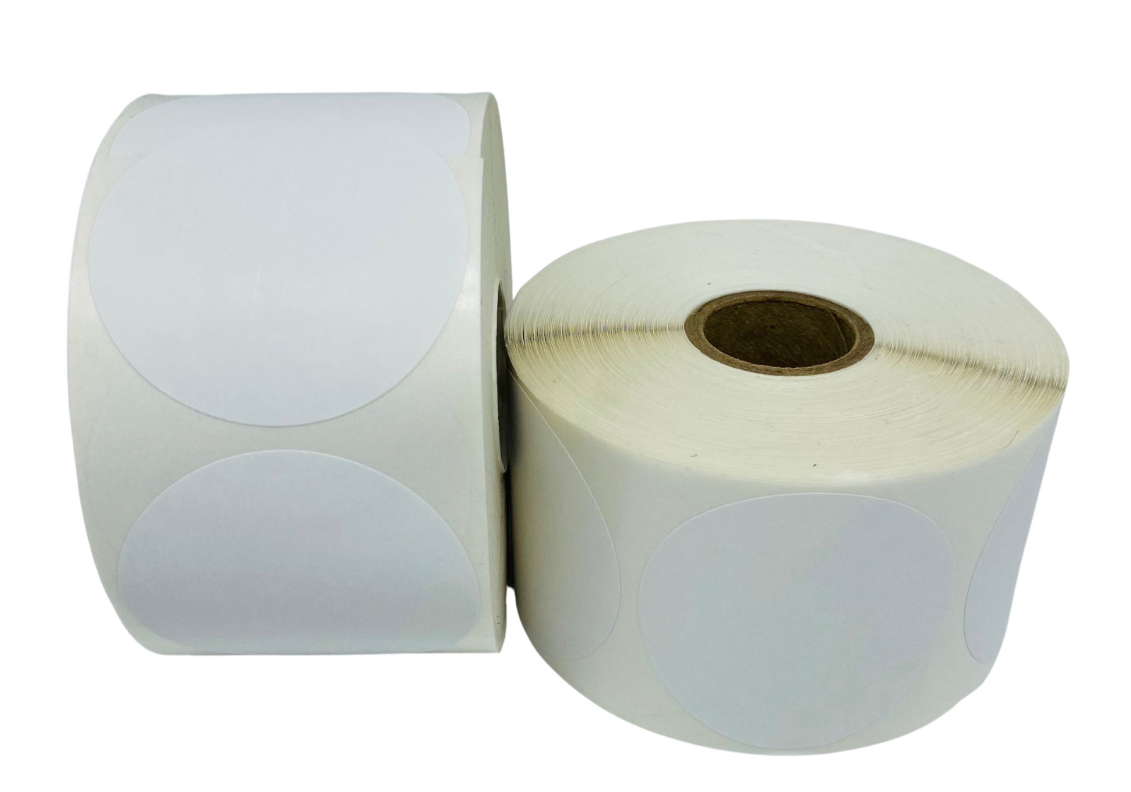 2.5″ Round Direct Thermal Printer Labels 500 Per Roll 1″ Core 2 Rolls