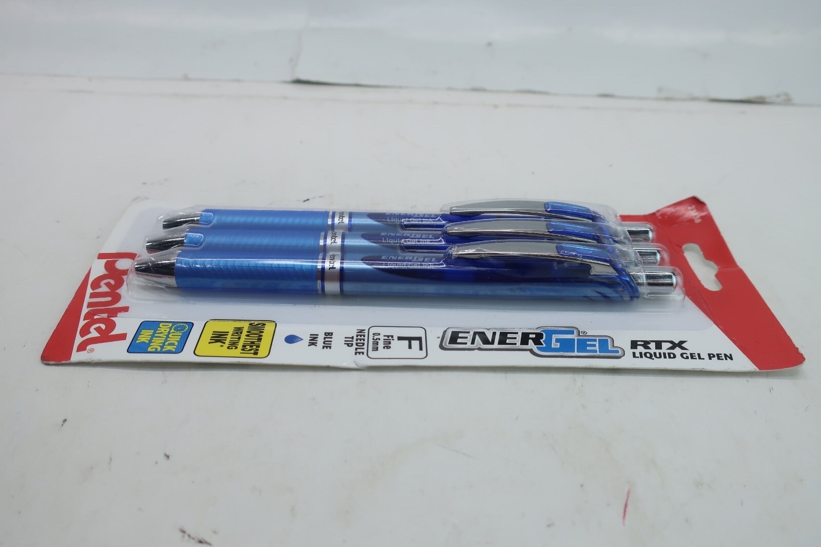 Pentel EnerGel RTX 4 PACK Liquid Gel Pens 0.5mm Fine – Needle Tip – Blue Ink 4pk