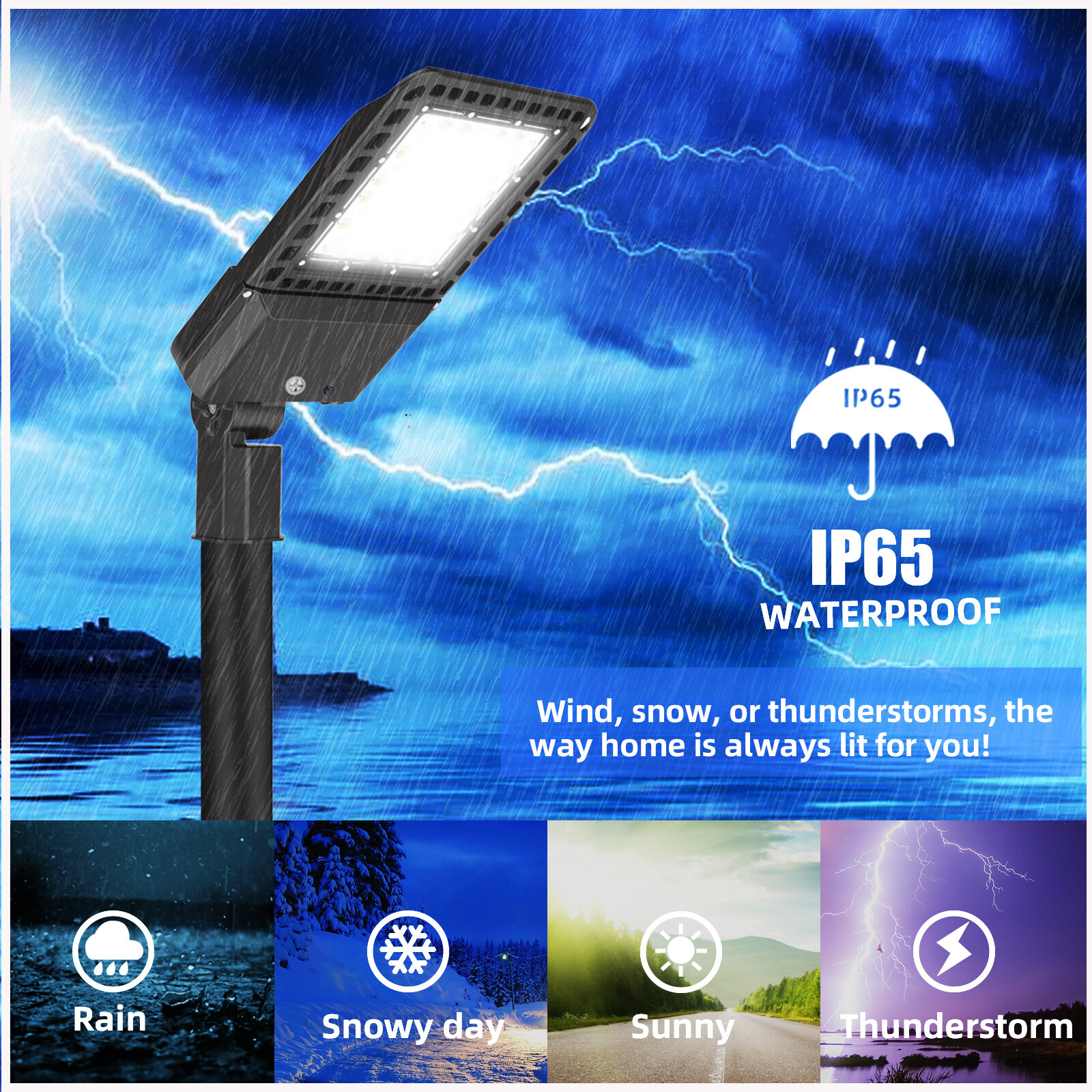 200W LED Parking lot Light Street Shoebox Pole Light Commercial LED Lamp 28000LM