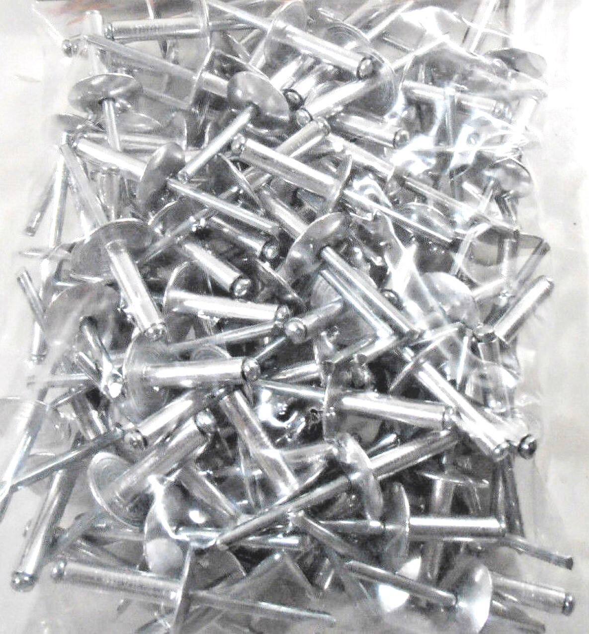 100 LARGE FLANGE 3/16″ X 3/4″ ALUMINUM BIG HEAD POP RIVETS STEEL MANDREL #27546