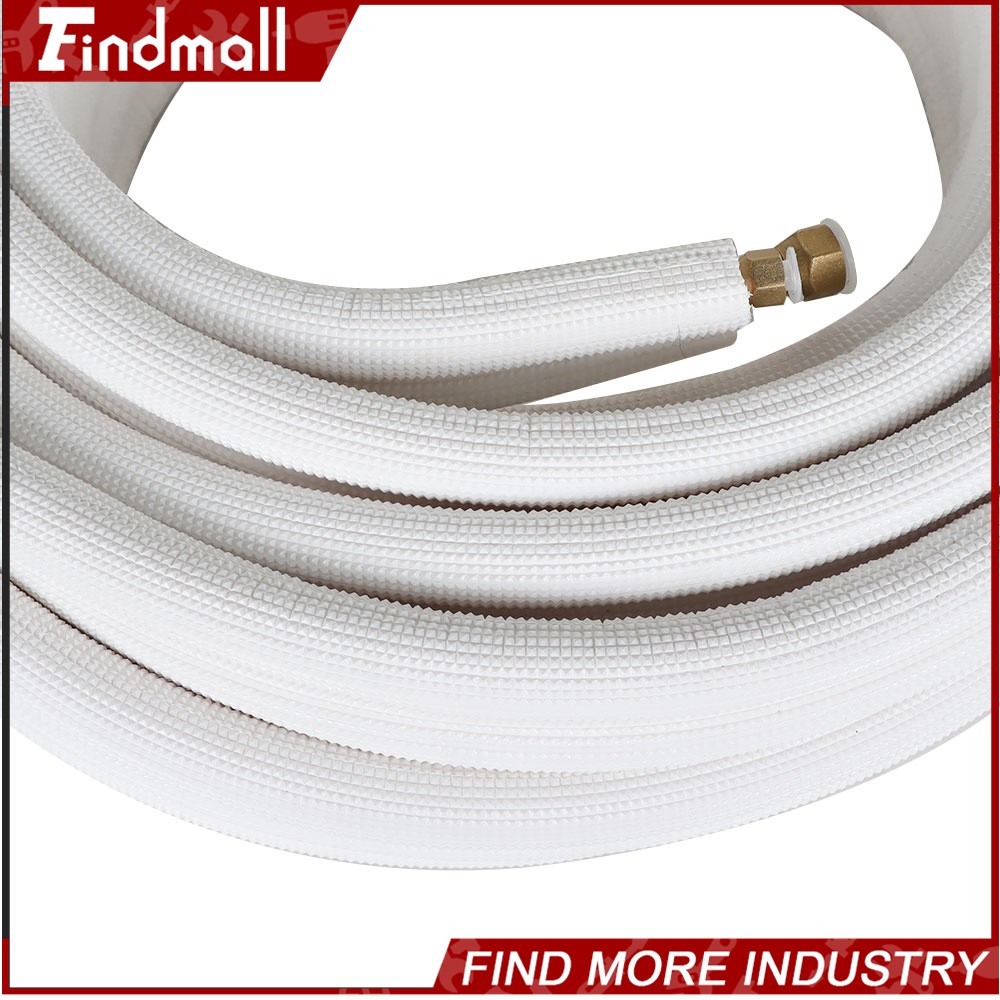 Findmall 50 FT Mini Split Line Set 1/4″ – 3/8″ Copper Insulated Coil