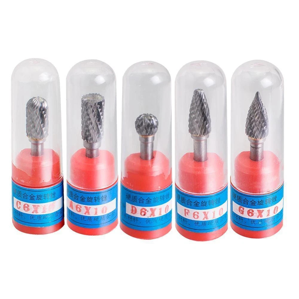 5 Types Dental Tungsten Dental Carbide Bur Cylindrical Cut Cutting Grinder Tool