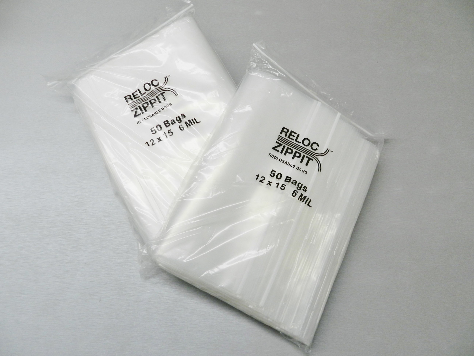 6 MIL 12×15 Zip Seal Lock Bags Zip Slide Lock Thick Clear Reloc Jumbo 12 x15 100
