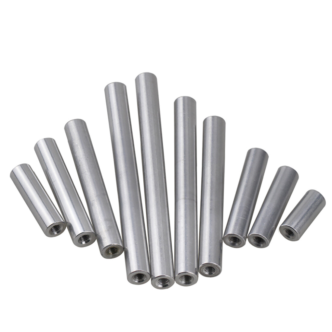 M2-M10 Aluminum Alloy Thread Sleeve Rod Bar Stud Round Connector Tube Long Nuts