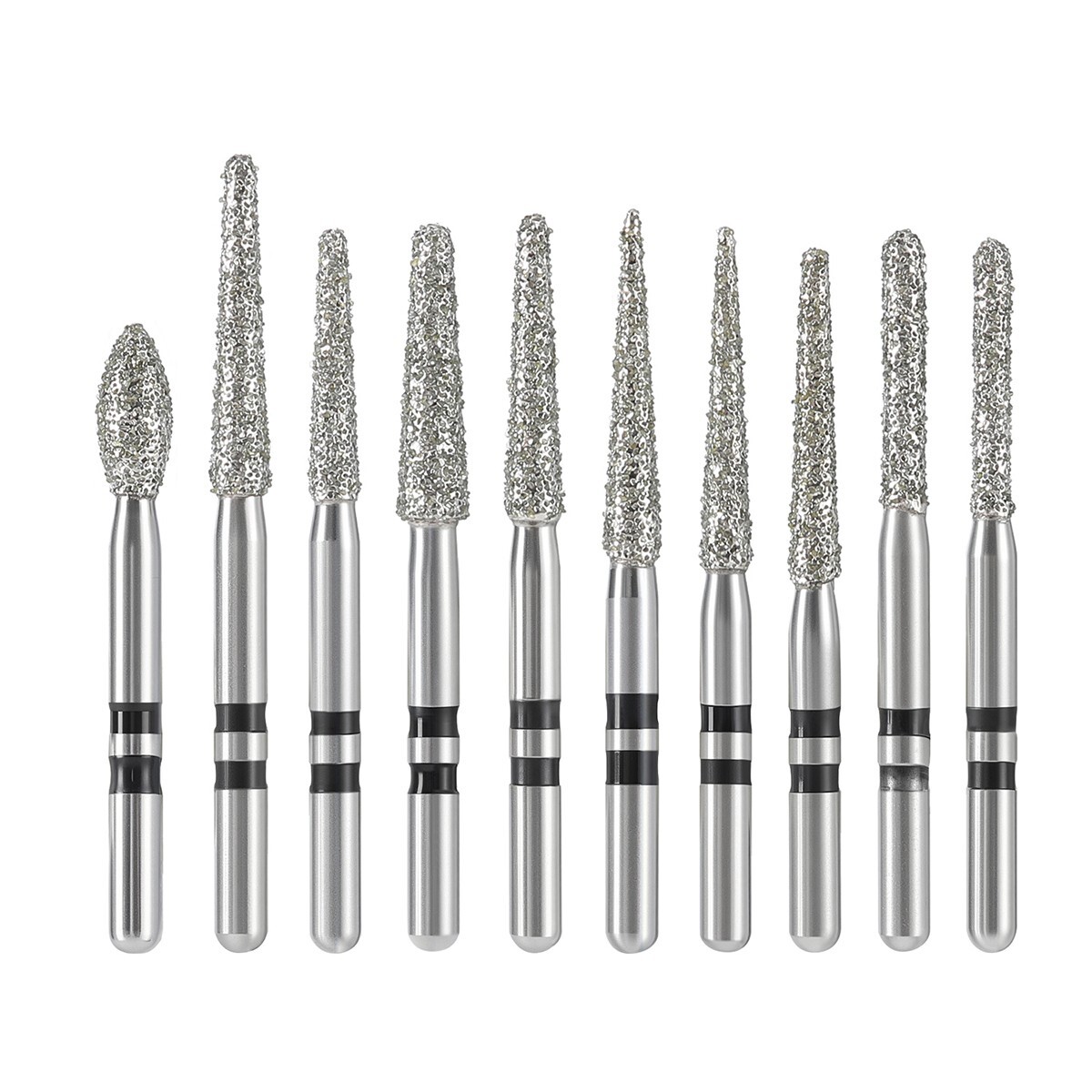 AZDENT Dental Diamond Zirconia Cutting Burs for High Speed Handpiece FG 1.6mm