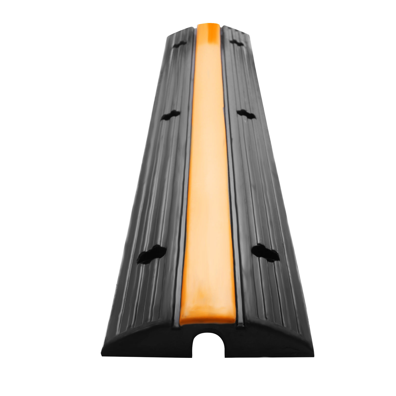 VEVOR 4 Pcs Speed Bumps 1 Channel Wire Hose 22000lbs Cable Protector Ramp