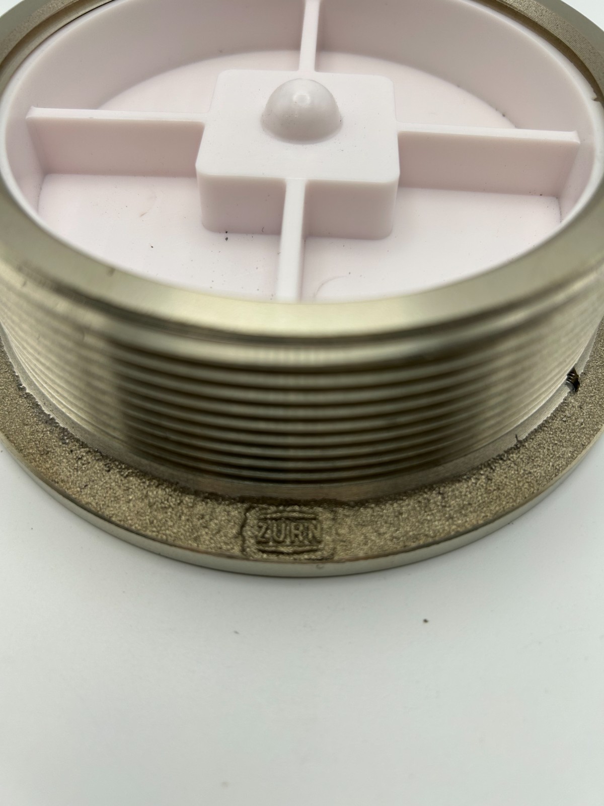 Zurn Co2450-ab4 Adjustable Floor Cleanout Piece Brass, Nickel Top 4”in PVC