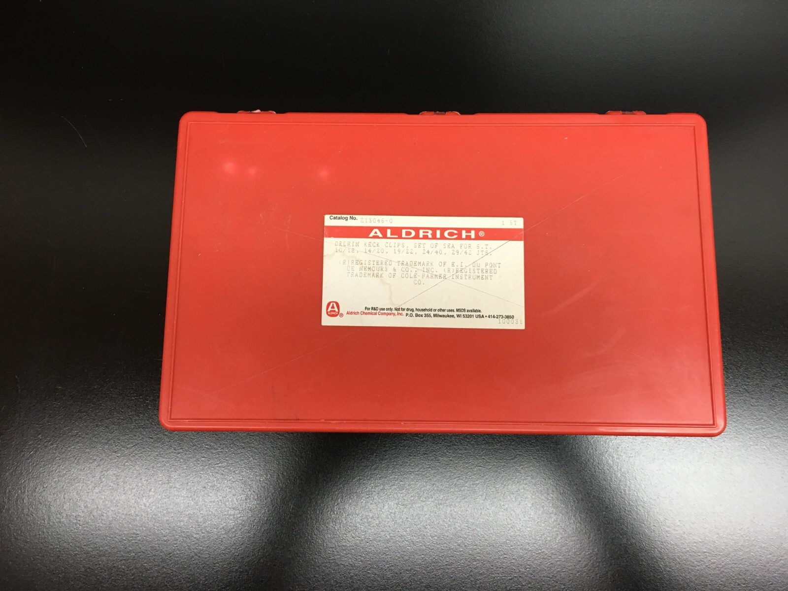 Aldrich Cat No 215046-0 Delrin Keck Clips 10/18, 14/20, 19/22, 24/40, 29/42 JTS