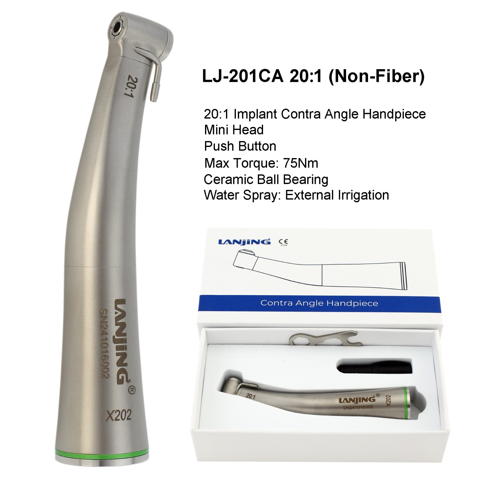 COXO Dental Implant Handpiece 20:1 32:1 Surgical Contra Angle Fiber LED NSK Kavo