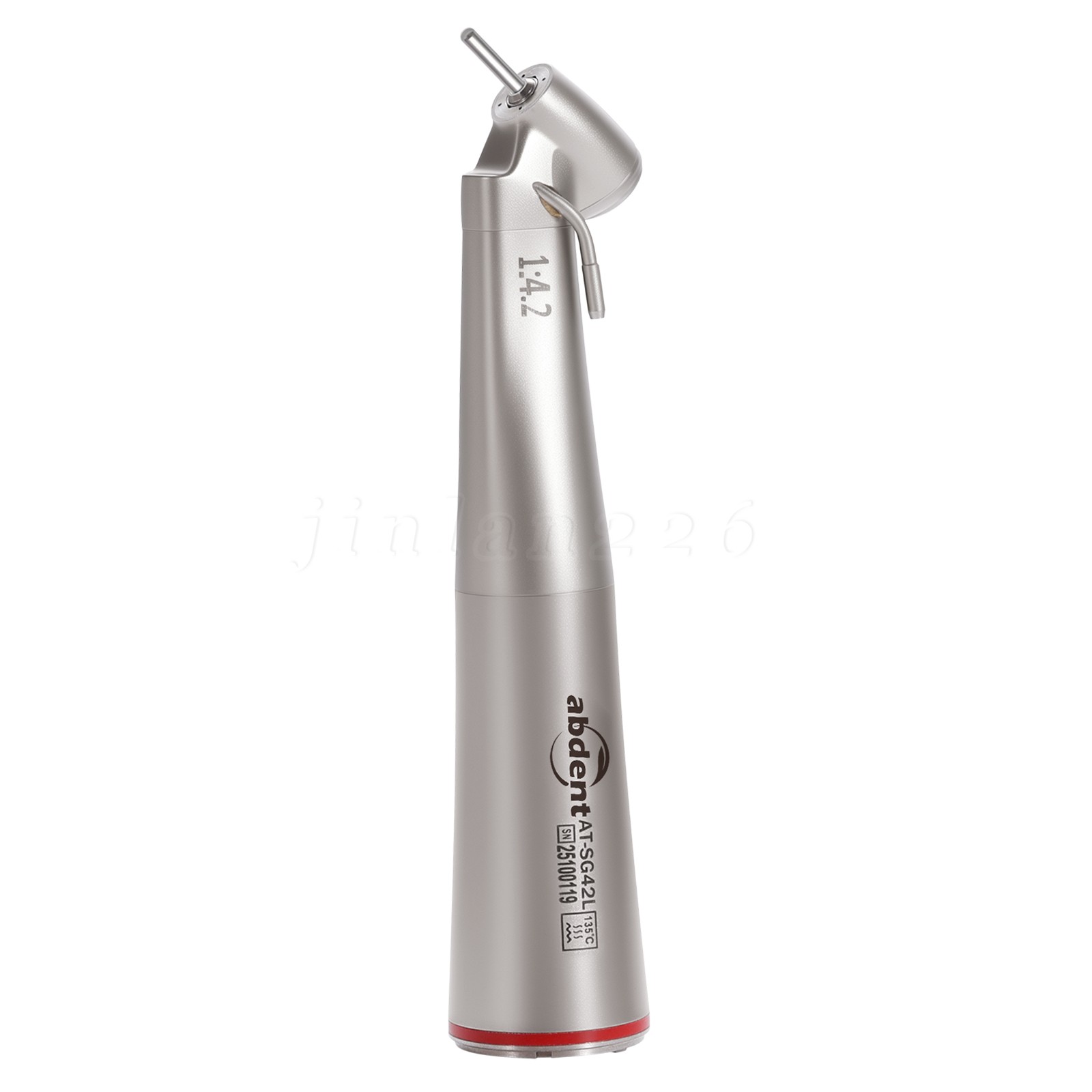 10 PCS Dental 1:4.2 LED 45°Angle Head Contra Angle Handpiece External Water