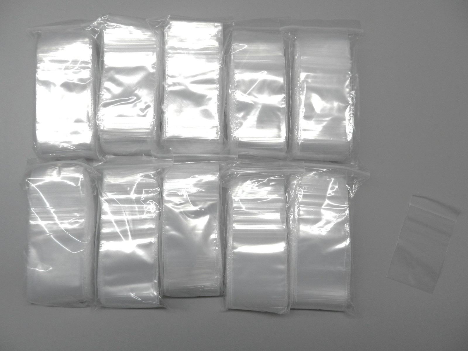 10,000 Zip Seal Top Lock Bags 2×3 Clear 2mil Poly Top Slide Locking 10000 2″x3″