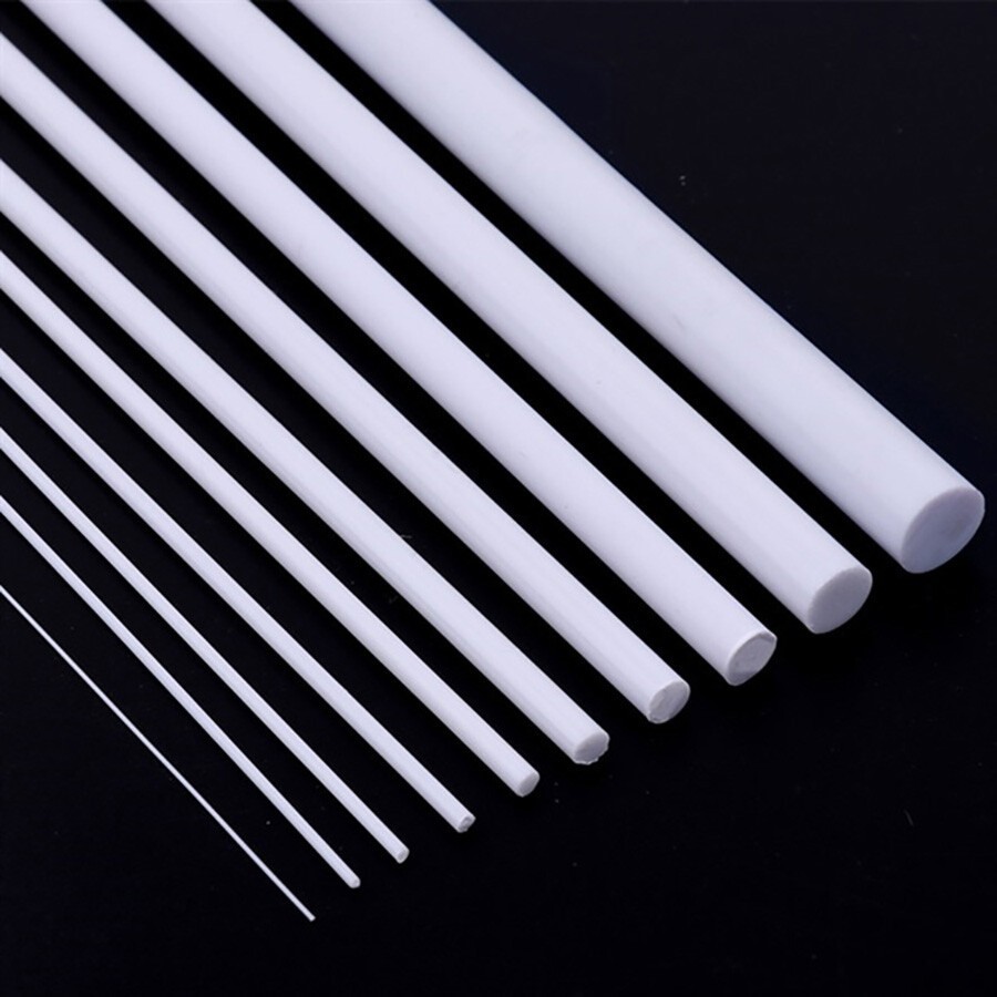 ABS Round Bar Dia 1/2/3/4/5/6mm Styrene Plastic Strips Rod Plasticard 250mm Long