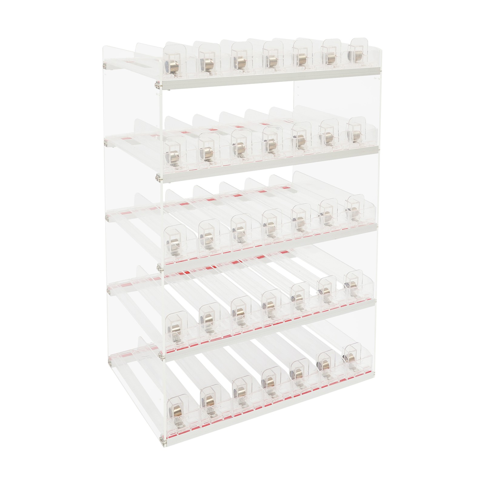 Wall Mounted Acrylic Cigarette Display Organizer With Auto Cigarette Pusher