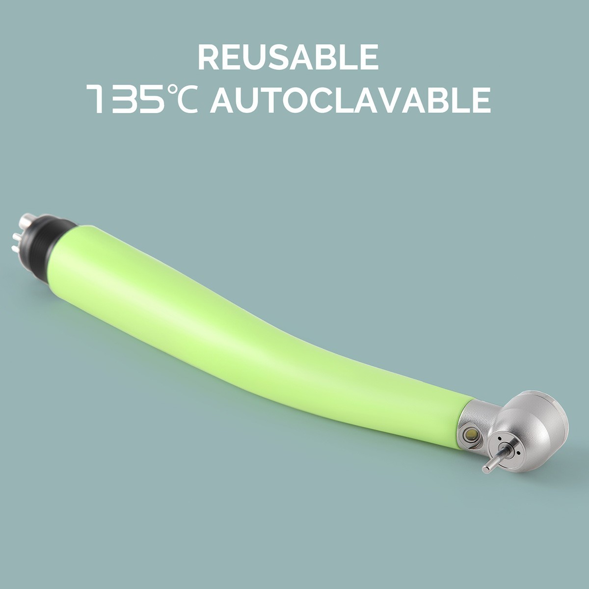 AZDENT Dental Plastic E-generator LED High Speed Handpiece 3 Spray 2/4Hole Green