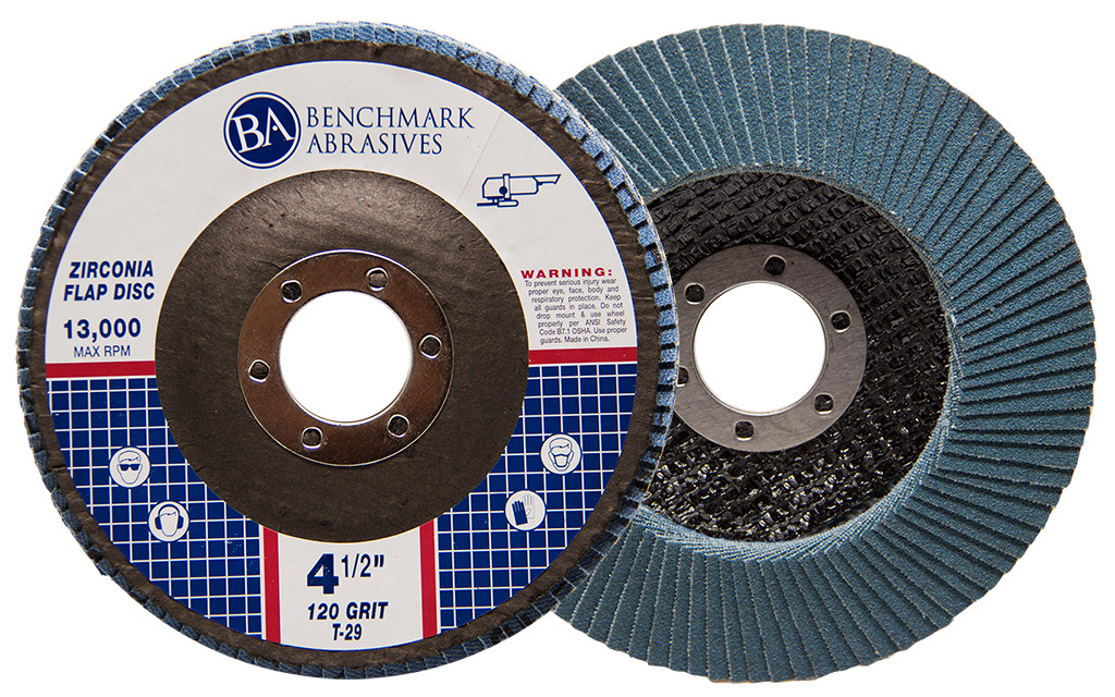 10 Pack 4.5” x 7/8″ Professional 120 Grit Zirconia Flap Disc Grinding Wheels T29
