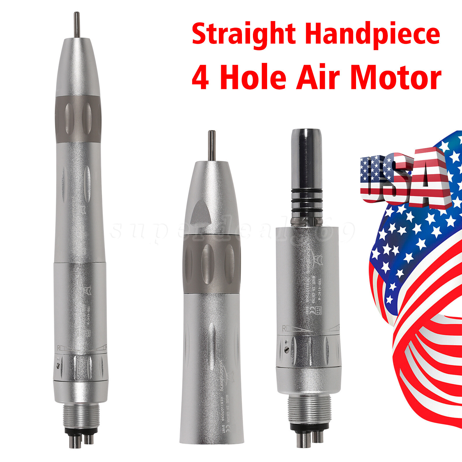 NSK Style Dental Slow Low Speed Handpiece Inner Straight /Air Motor 4Hole dn