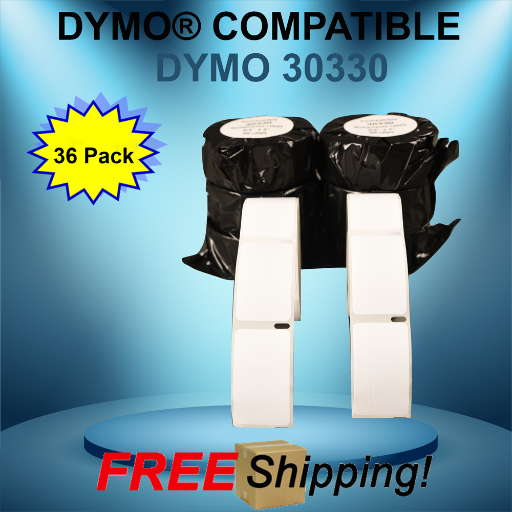 36 Rolls 30330 Dymo® CoStar TURBO Compatible Large Thermal 500 Labels Per Roll