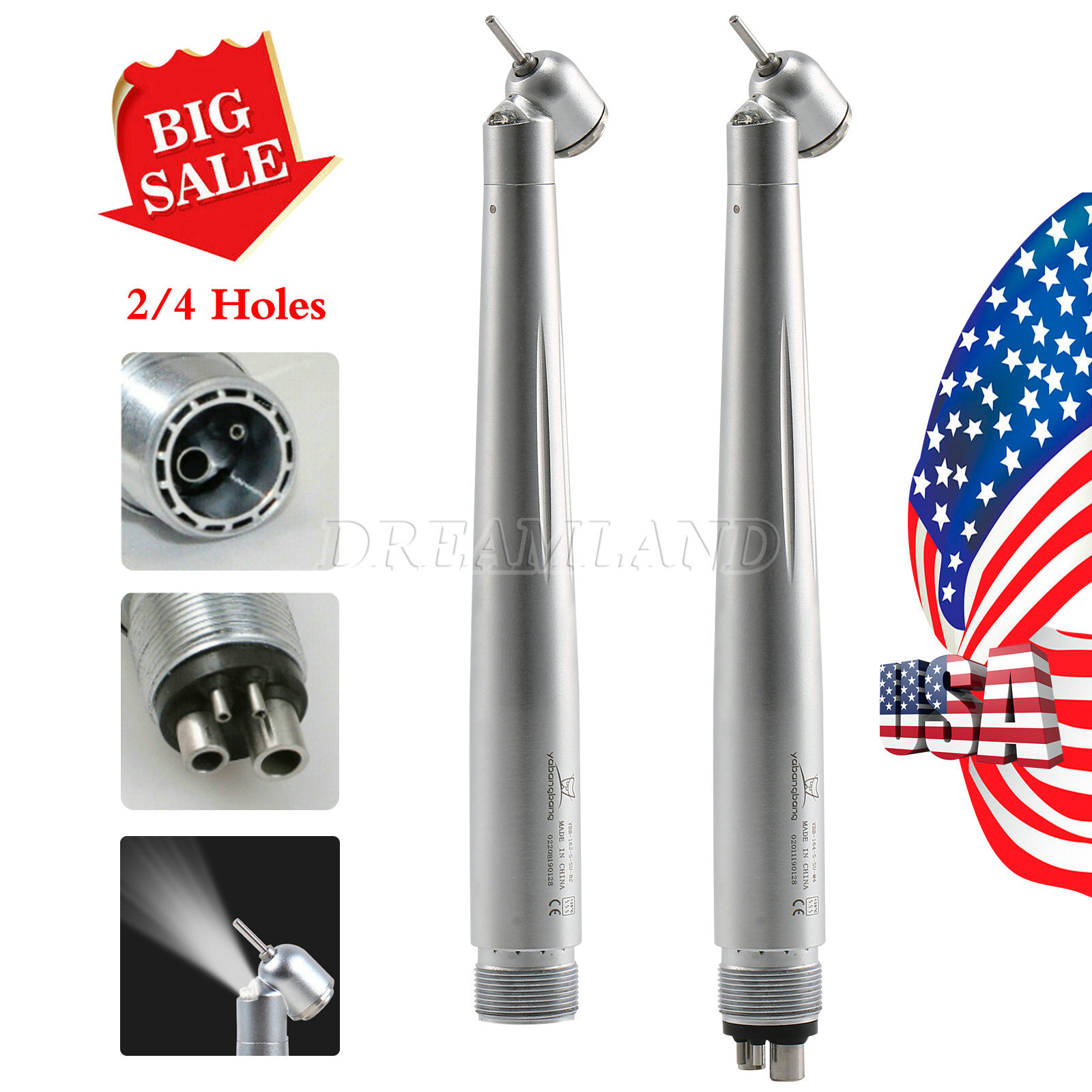 1-5*NSK PANA MAX Style Dental LED 45 Degree Surgical High Speed Handpiece 2/4H