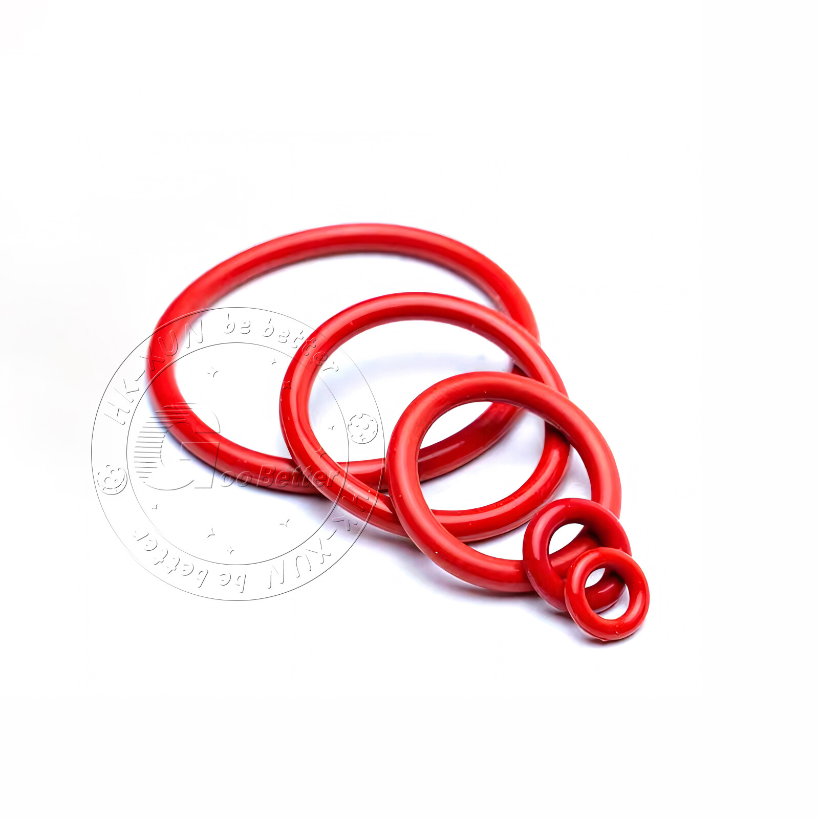 Food Grade O-Ring 5mm Cross Section 18mm-90mm OD Red Silicone Seals O-Rings