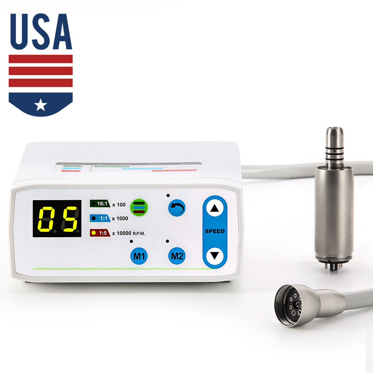 Dental LED Brushless Micro Motor E-Type 1:1/1:5/16:1 2000-40000rpm Clinic Lab