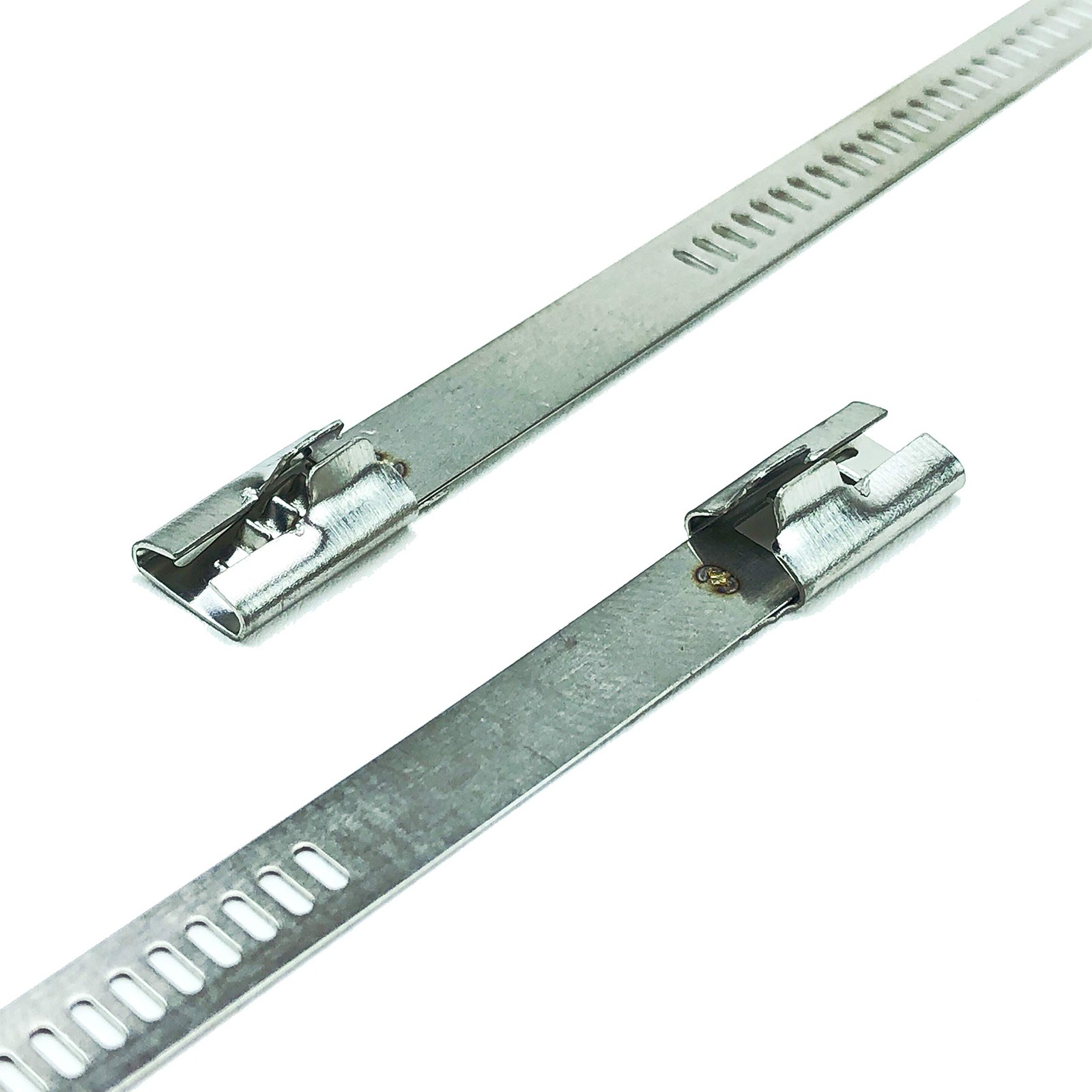 10 pack Secure 14″ long Stainless Steel Positive Locking Zip Ties Heat Resist…