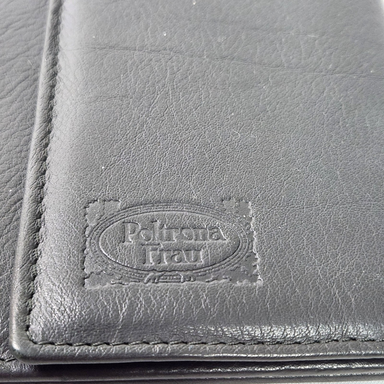 Poltrona Frau Leather Portfolio Dark Gray Snap Flap Close for 8.5 x 11 Notepad