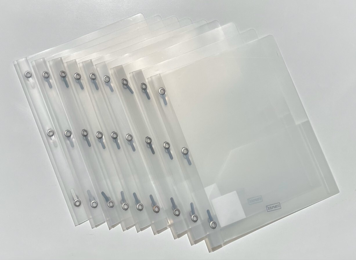 Staples 2-Pocket Translucent Poly Report Covers with Fastners