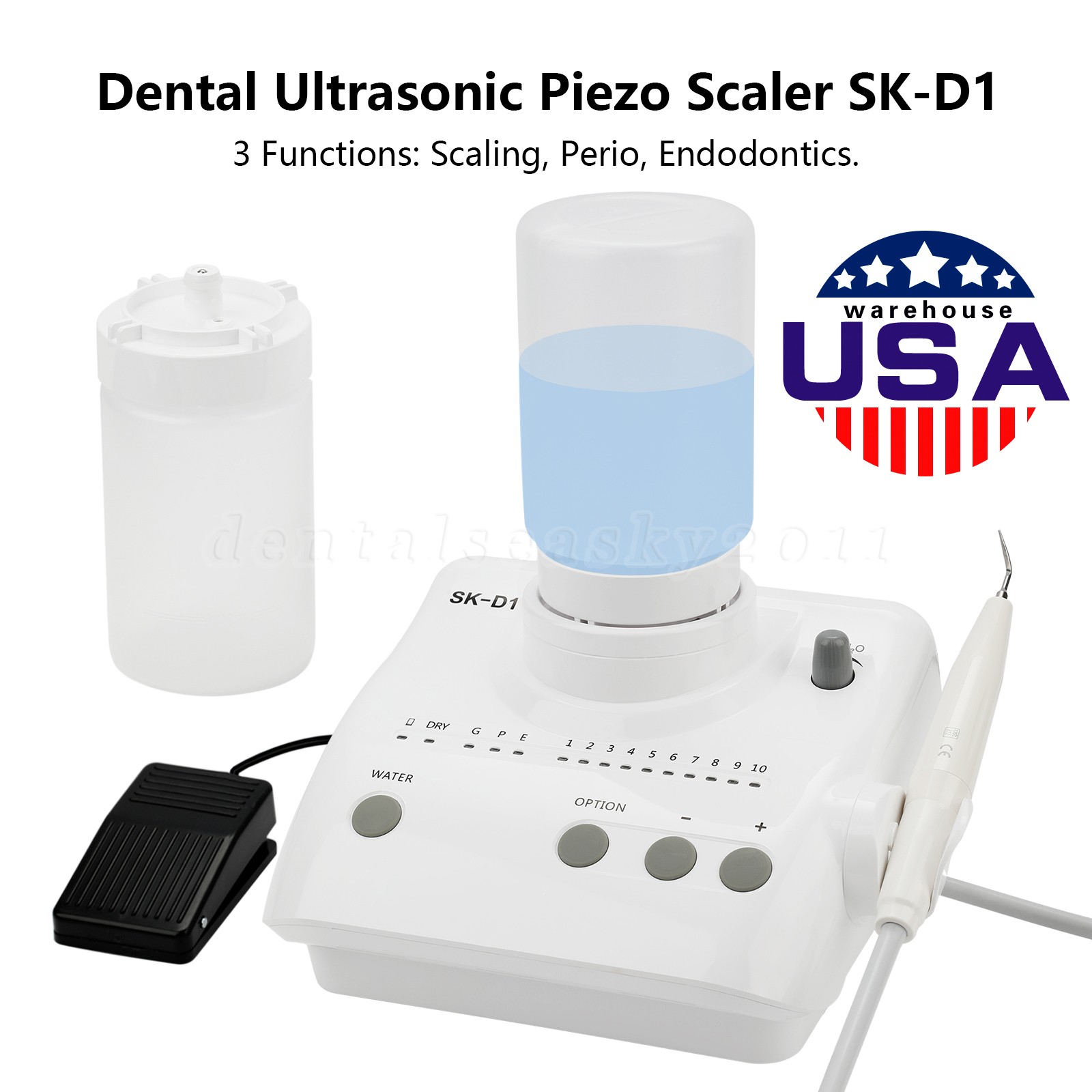 Dental Ultrasonic Piezo Scaler+Handpiece Bottles Fit DTE SATELEC Model:SK-D1