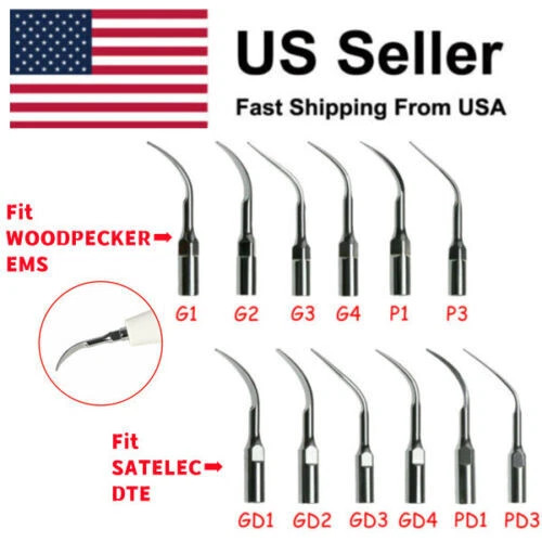 Dental Ultrasonic Scaler Perio Scaling ENDO Tip fit EMS Woodpecker DTE SATELEC