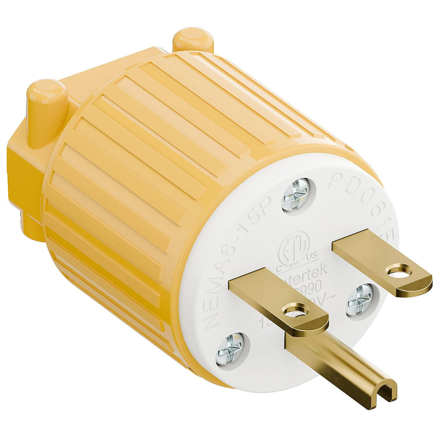NEMA 6-15P Male Plug, ETL Listed 15AMP/250VOLT,15A Straight DIY Male, Usa/Canada