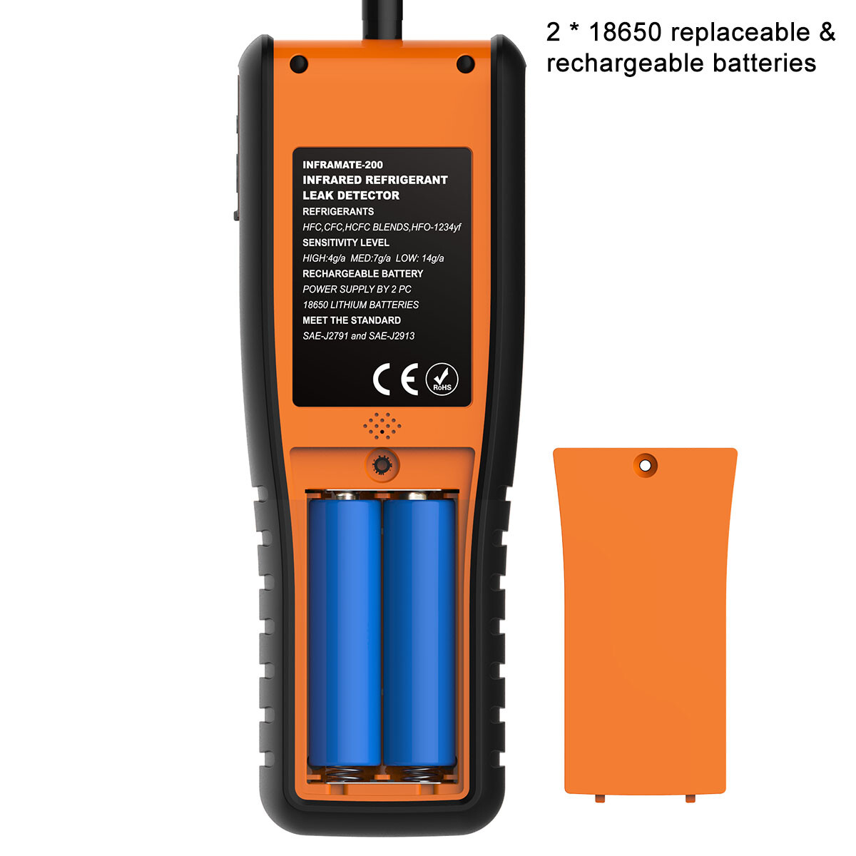 Elitech Dual Sensor Infrared&Heated Diode HVAC Refrigerant Leak Detector IR-200