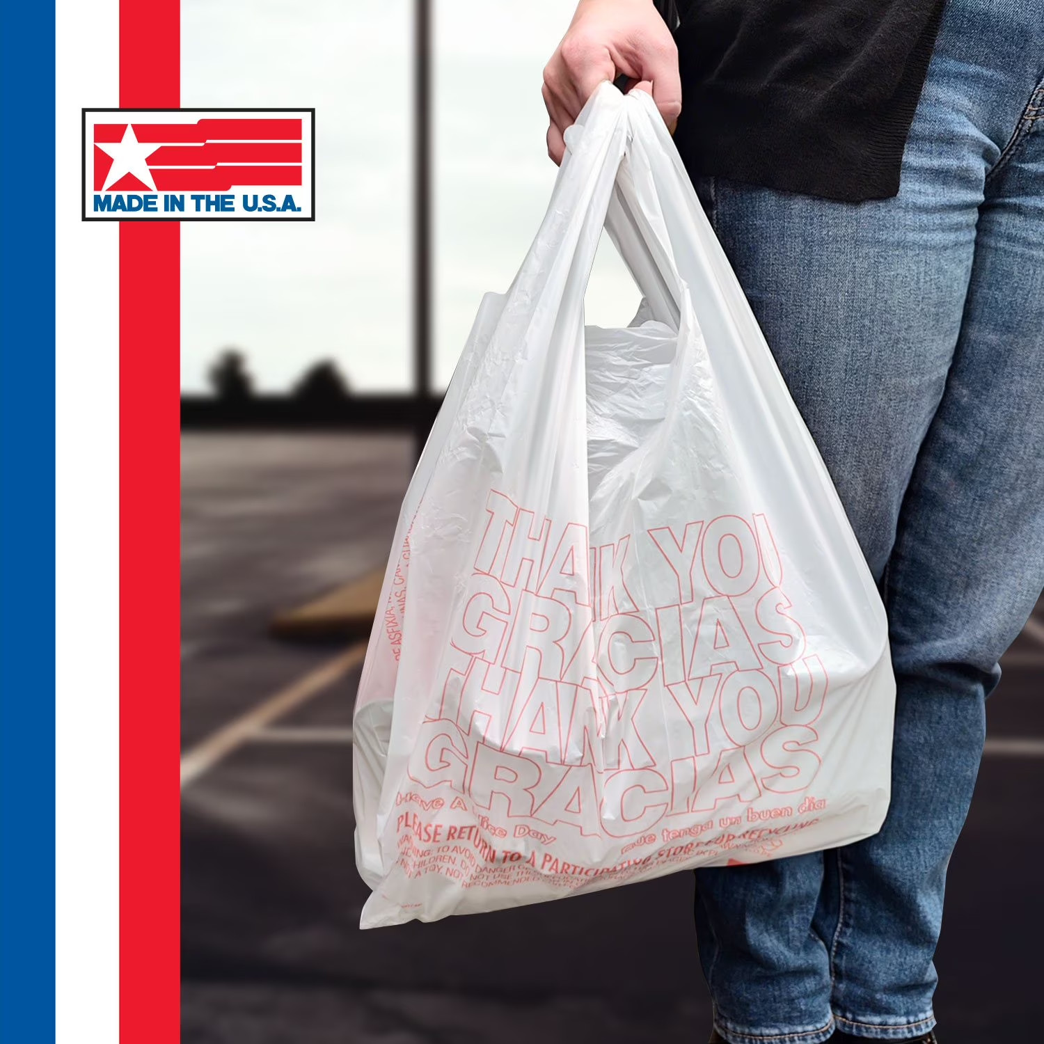 T-Shirt Carry-Out Bags, 11.5″ x 6.5″ x 22″ 1,000 ct.