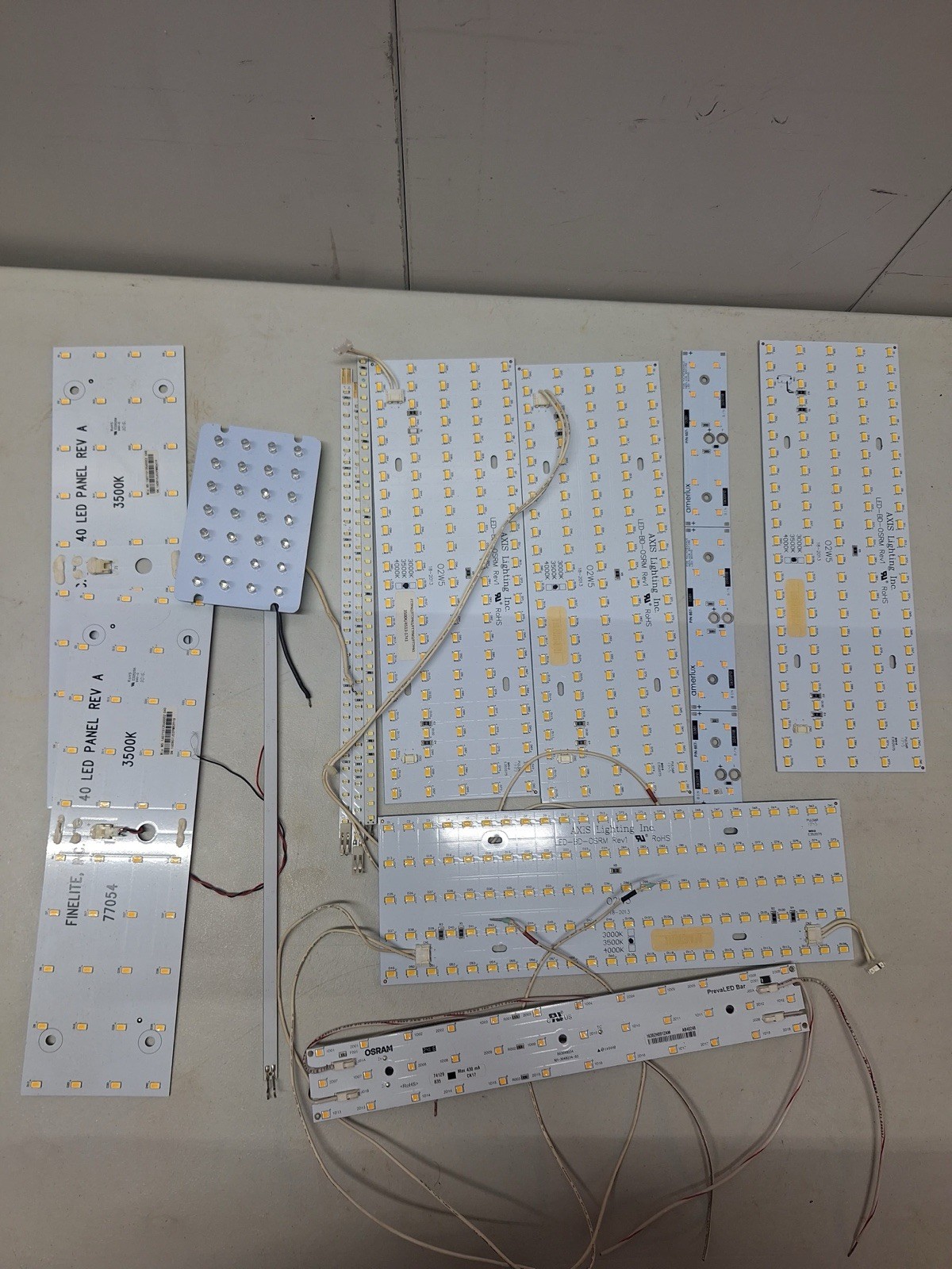 Mixed Lot LED Light Boards Panels OSRAM Finelite Untested