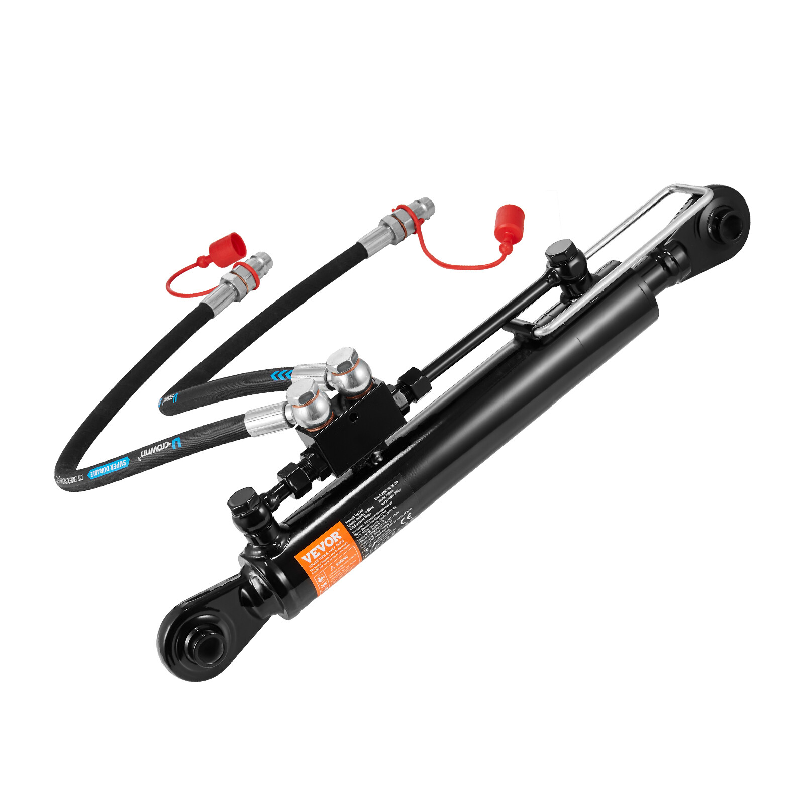 VEVOR Hydraulic Top Link Cat.1-1 (11 in 20-7/8~31-7/8 in) with 2 Hoses