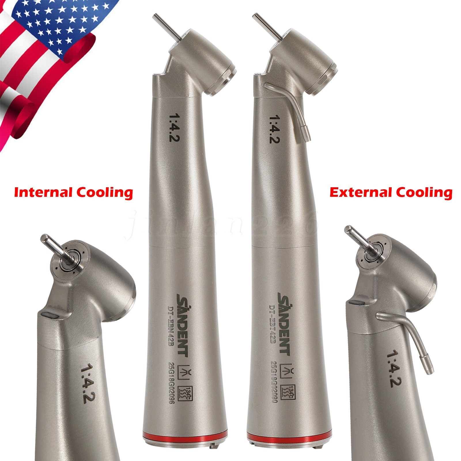Dental 45° Angle Electric Handpiece Surgical 1:4.2 Fiber Optic NSK Ti Max Z45L