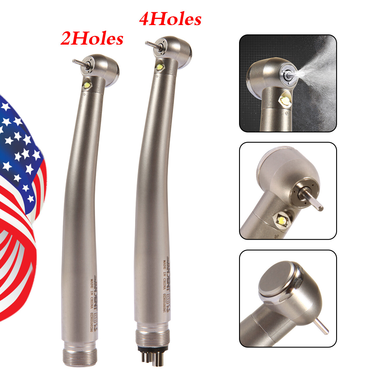 Turbina LED 2/4 orificios con pieza mano de alta velocidad dental NSK Style