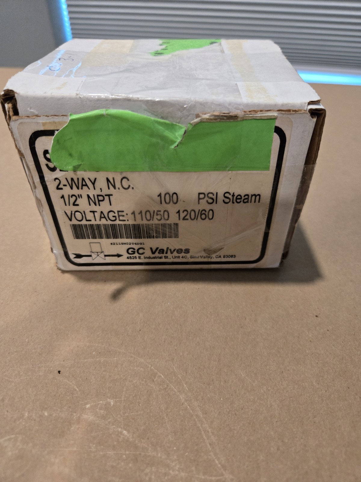 NOS GC Valves 2-Way,N.C. 1/2″ NPT 100PSI Steam Volts:110/50,120/60 S211GH02T4DG1
