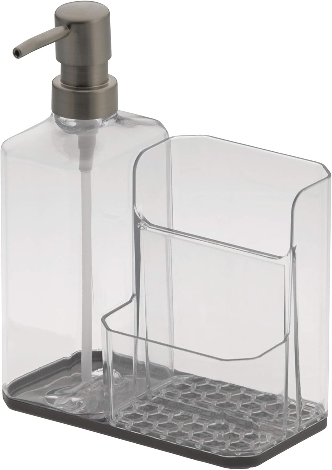 Spectrum Soap Dispenser with Sponge and Brush Holder for Kitchen Sink, Hexa Sink