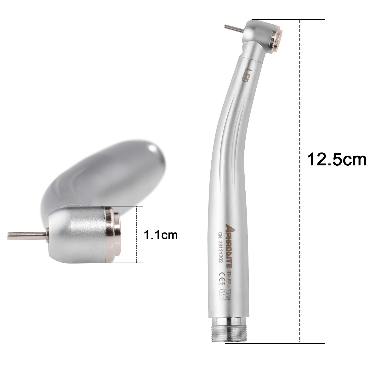 NSK Type Dental LED High Speed Handpiece Internal Triple Spray Push Button 2H US